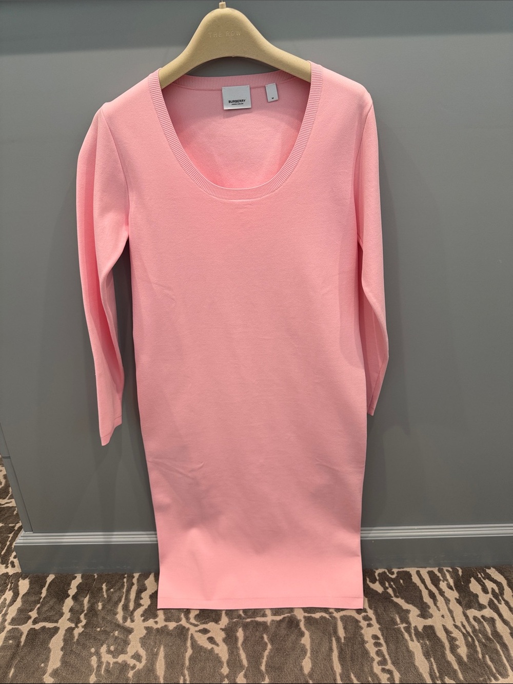 Burberry Pink Knit body con dress. Never worn